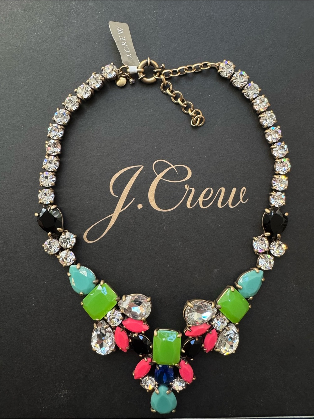 J. Crew Color Collage Statement Necklace